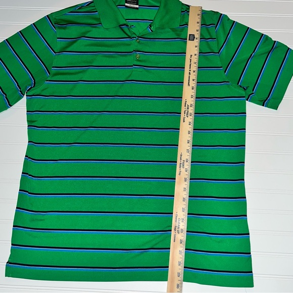Nike Golf Dri-FIT Polo Shirt XL Green Striped Performance Golf Polo Mens - Picture 3 of 6
